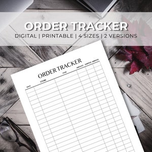Online Order Tracker Template | Track My Order | Online Shopping | Purchase List | Order Log | Business Tracker