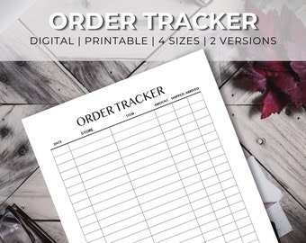 Online Order Tracker Template | Track My Order | Online Shopping | Purchase List | Order Log | Business Tracker