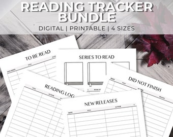 Reading Tracker Bundle | TBR List | Digital Reading Journal | Reading Journal Printable | Book Nook | Book Shelf | Bookshelf Tracker