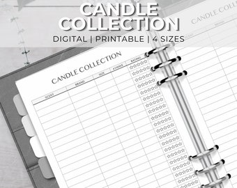 Candle Collection Tracker | Candle Scents | Candle Inventory | Pumpkin Candle | 7 oz Candle | Essential Oils |