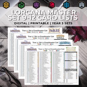 lorcana card checklist Disney Reign Of Jafar Master Set Kit  Vinyl Binder Tracker Is there a checklist for
