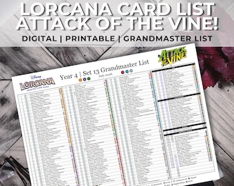Attack of the Vine! Set 13 Lorcana Grandmaster Set Card List | TCG Master Set Tracker