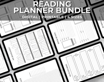 Ultimate Reading Planner | Digital Reading Journal | Reading Journal Printable | Bookshelf Tracker | TBR | DNF | Book Nook | Book Shelf