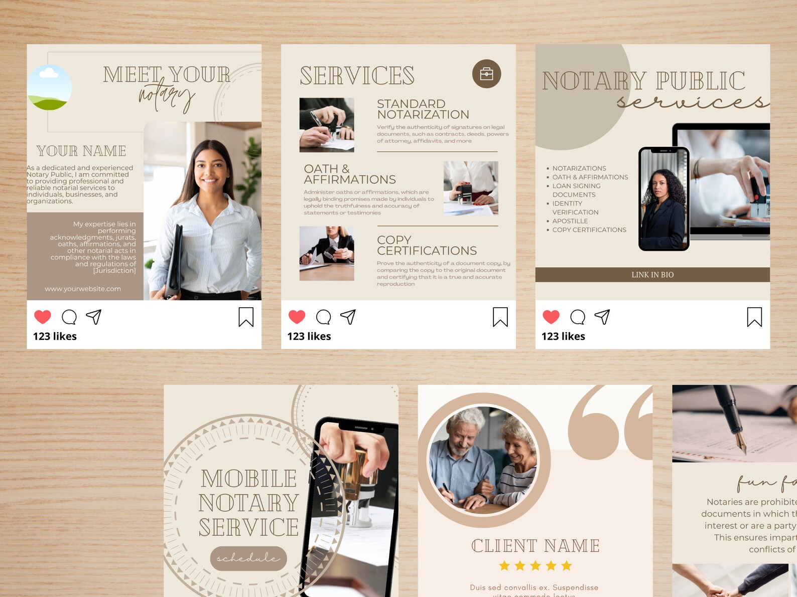 Notary Posts Notary Marketing | Notary Social Media | Notary Instagram Templates ...