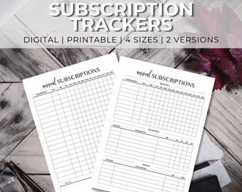 Subscription Tracker | Bill Tracker | Spending Tracker | Budget By Paycheck | Financial Tracker | Zero Based Budget | Expense Tracker