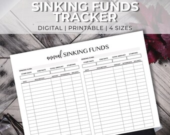 Sinking Funds Tracker | Savings Goals | Savings Tracker | Budget By Paycheck | Financial Goals | Expense Tracker | Personal Finance