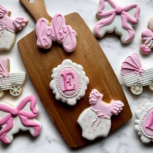 Coquette Baby Shower Decorated Sugar Cookies
