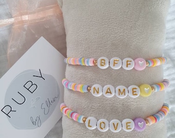 Gepersonaliseerde armbandjes, kids/ personalised bracelets/ friendship bracelets/name bracelets