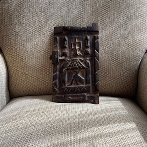 Dogon Granary Door Wooden Hand Carved Traditional Art from Mali