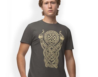 Viking Serpents Intertwined Symbol T-Shirt Birthday Gift