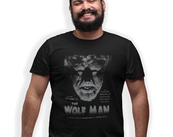 The Wolf Man Movie Poster T-Shirt Birthday Gift Classic Horror