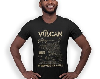 AVRO Vulcan RAF Strategic Bomber Blueprint T-Shirt Birthday Gift Size S-5XL
