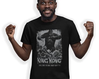 King Kong 1933 Movie Poster T-Shirt Birthday Gift Classic Horror