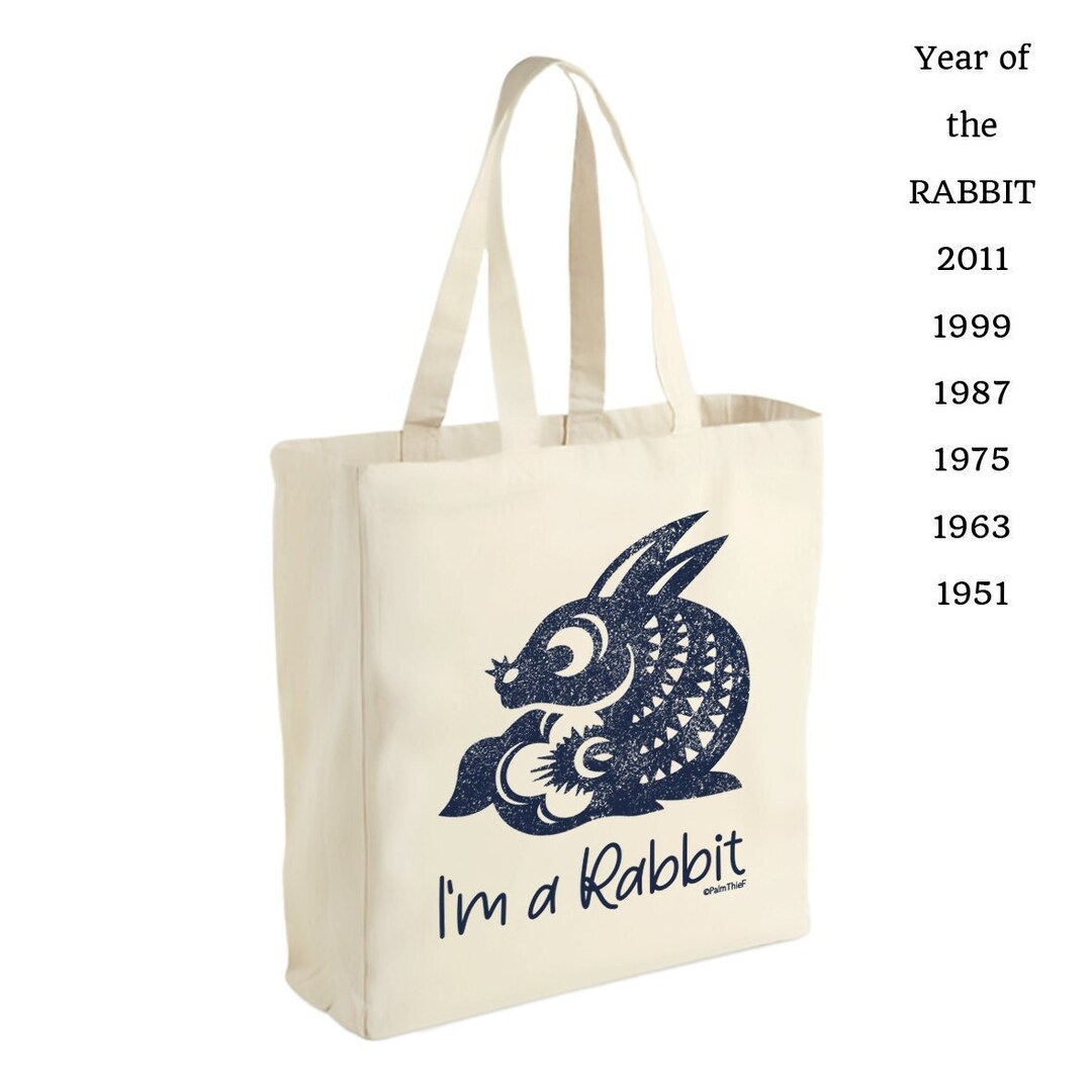 Vintage Deer & Rabbit Tote Bag - Botanical Art Canvas Shoulder Bag For Shopping, Beach & Everyday Use