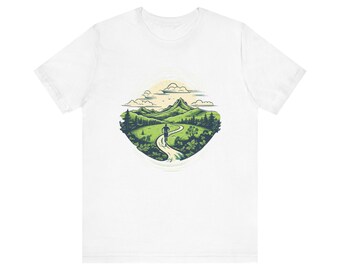 Mountain Trail Runner Adventure T-shirt, Naturvandringströja, Utforskande T-shirt, Trail Running-gåva