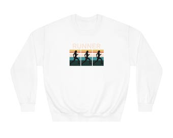 Runner's Crewneck Sweatshirt - Retro Runner - Gift for Runners, Statement Sweatshirt, Running Apparel, Athlete Gift
