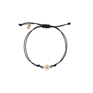Queen&#39;s Star 14K Gold Woven & Braided Star Bracelet With Real Diamond 0.01 ct G-VS, 925 Silver Gold Plated Option