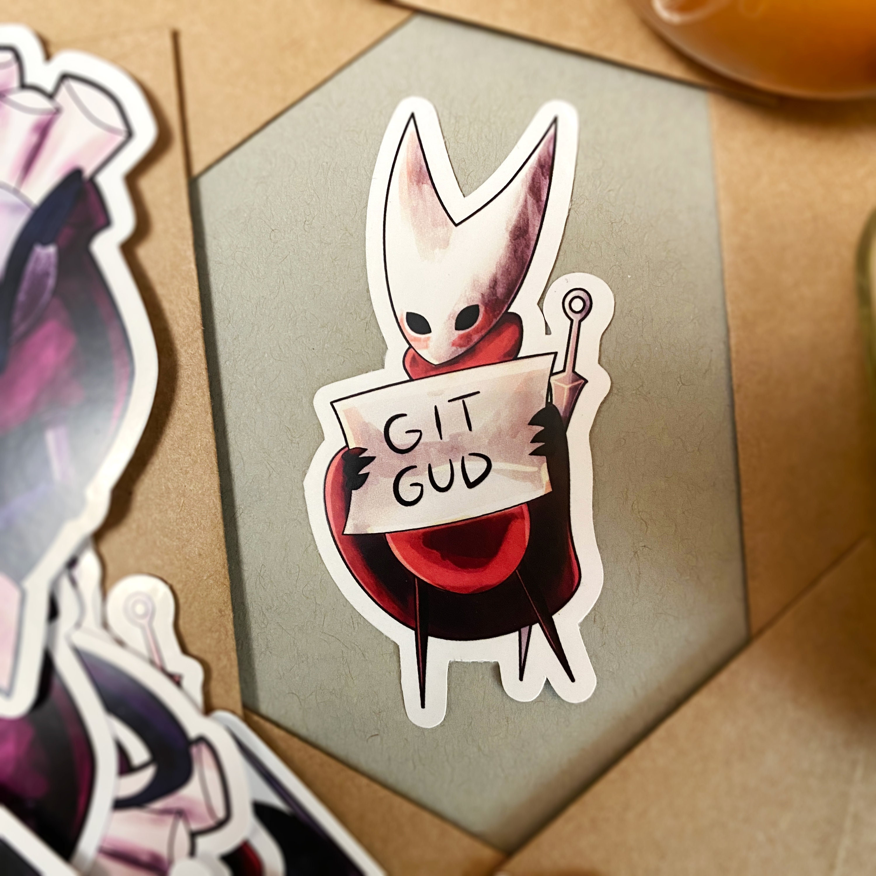 Hornet - Git Gud V1; Hollow Knight, Silksong Sticker for Sale by ateaart