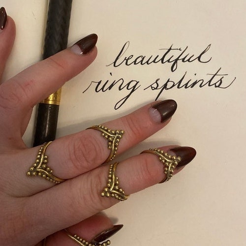 Swan Neck Deformity Silver Ring Splint 925 PIP Holes Etsy Canada