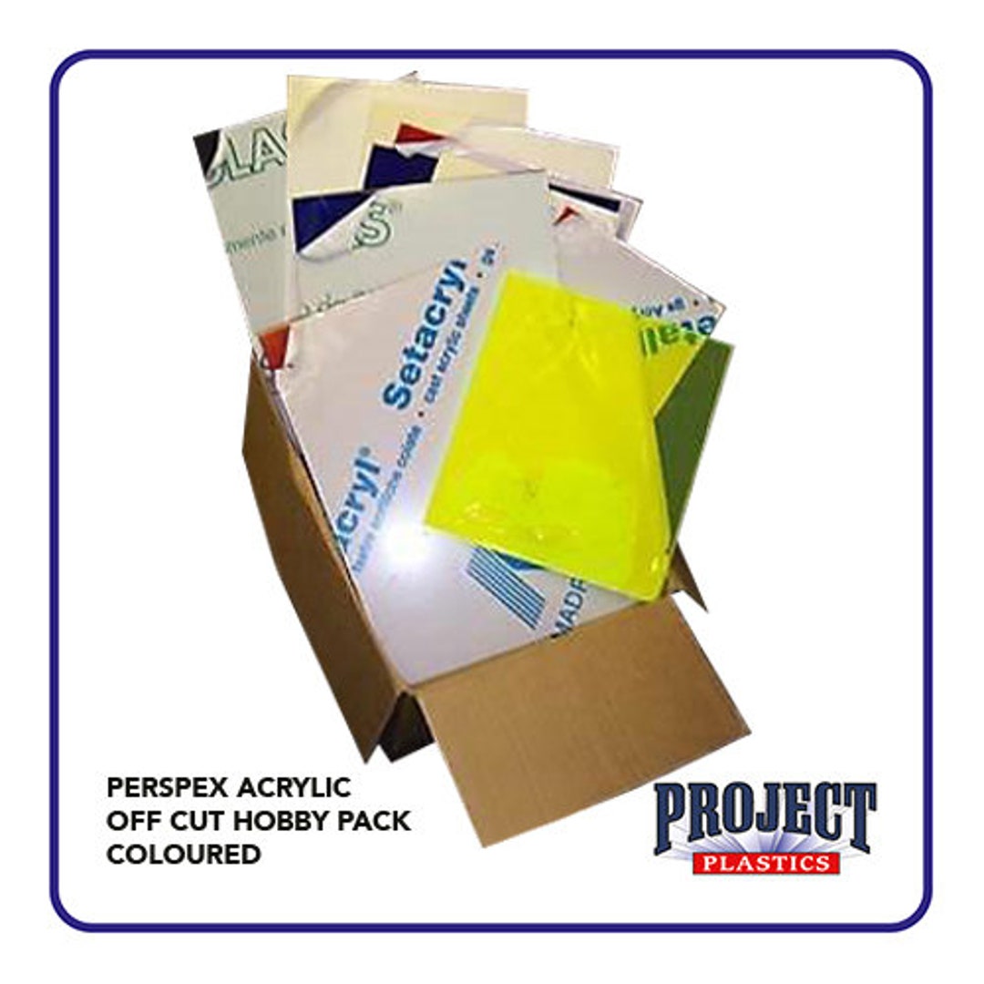 Perspex Acrylic Offcut Box Hobby Pack..... Colours at Various Etsy