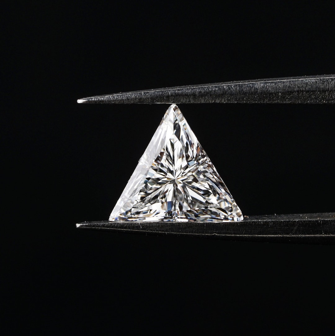 Triangle Dimond Triangle Cut Lab Grown Pair Diamond Loose Matching Pair of Antique ...