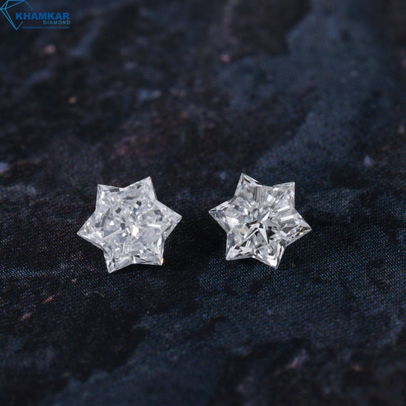 Star Cut Labgrown Diamond For Earrings,CVD-HPHT Lab Diamond For Pendant ,Conflict free Diamond,Fancy Cut Diamond ,Antique Cut Diamond
