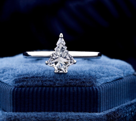 Buy 1 CT Christmas Tree Cut Lab Grown Engagement Ring Solitaire