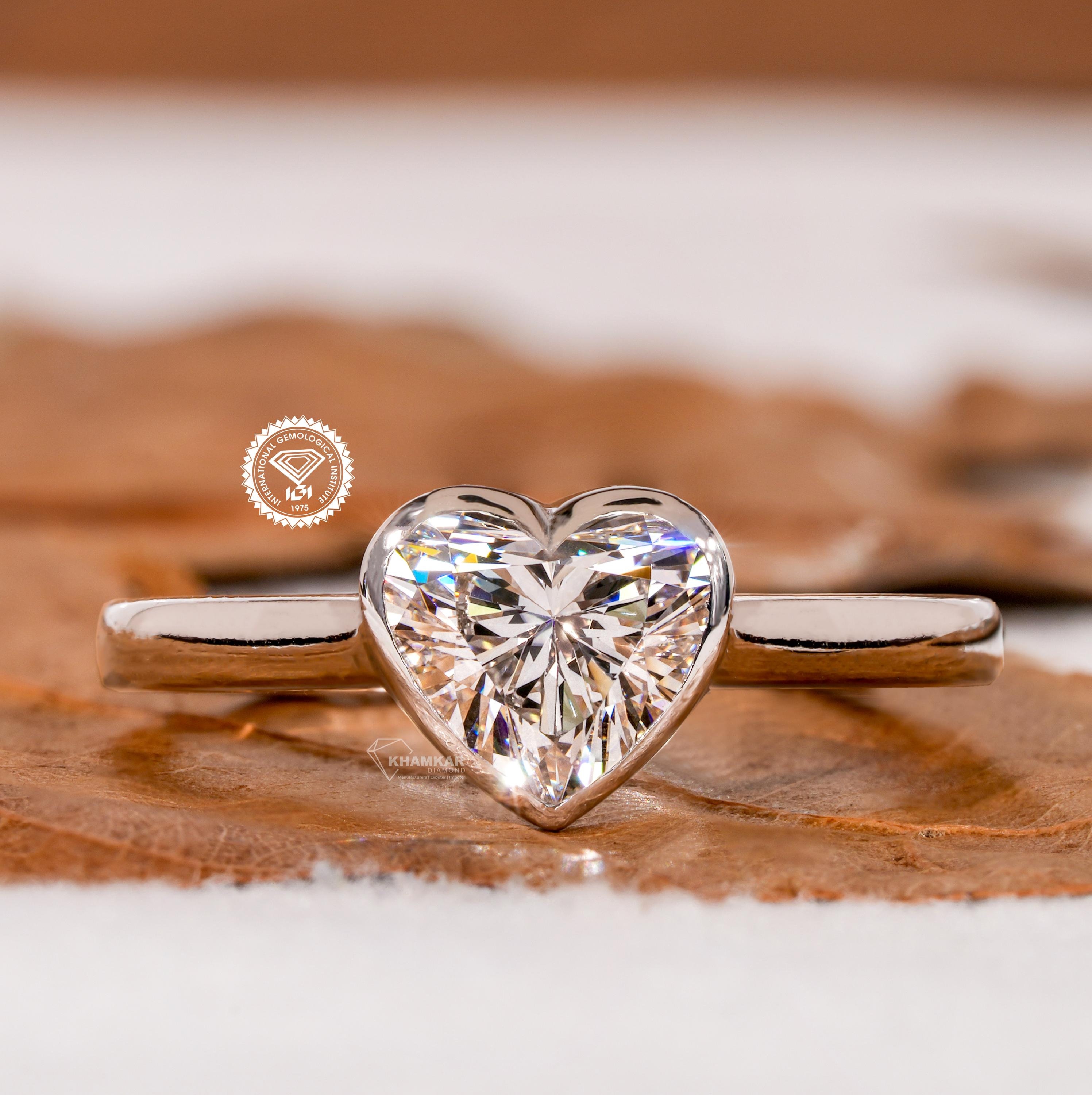 Heart Shaped Diamond Engagement Ring Canada
