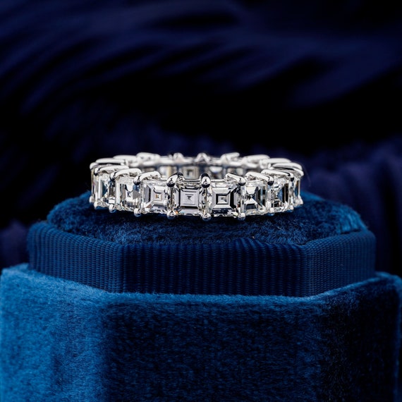 0.30 CT Each Carre Cut Diamond Wedding Band 3.5MM Lab Grown Diamond Band Stackable Band Loose Diamond For Engagement Band Gift Ring For Wife Etsy