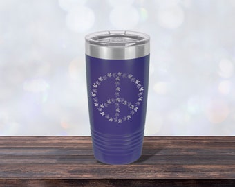 Marijuana/Weed Peace Sign Mug, Laser-engraved Tumbler, Stoner Gift, Best Friend Cup, Personalized