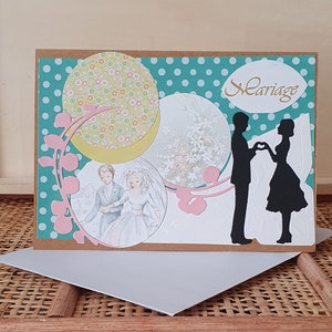Wedding card, couple, love, handmade
