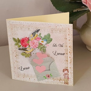 Fleurs, Carte voeux, Amour, romantique