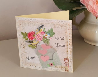 Flowers, Greeting card, Love, romantic