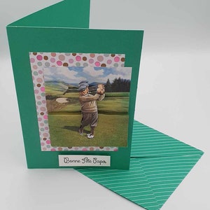 carte golfeur fête papa sport nature