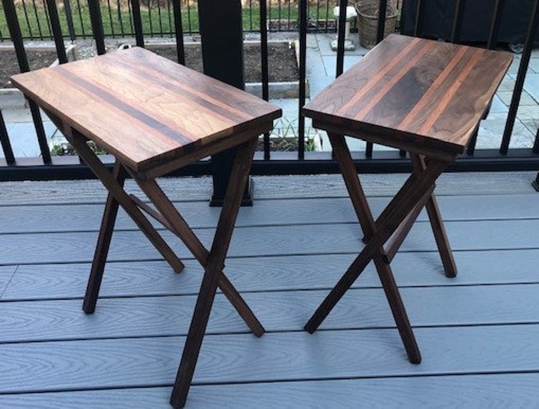 Handcrafted Wood TV Tray Table Etsy