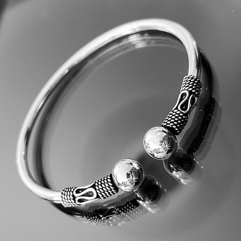 BALI BALL Cuff Braceletbali Ball Cuff Braceletbali Ball Bangle Braceletsolid 925 Sterling
