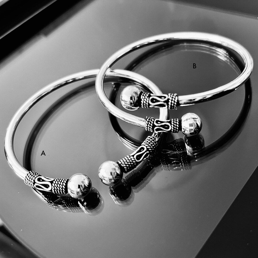 BALI BALL Cuff Braceletbali Ball Cuff Braceletbali Ball Bangle Braceletsolid 925 Sterling