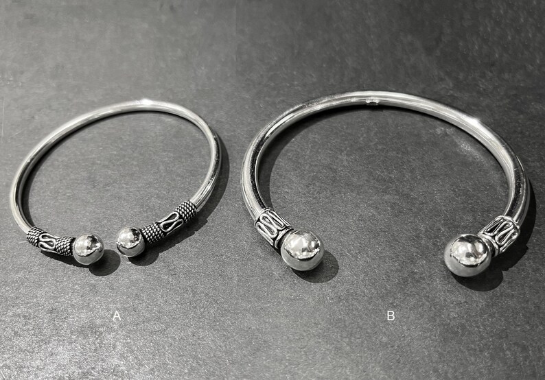 BALI BALL Cuff Braceletbbali Ball Cuff Braceletbali Ball Bangle Braceletsolid 925 Sterling