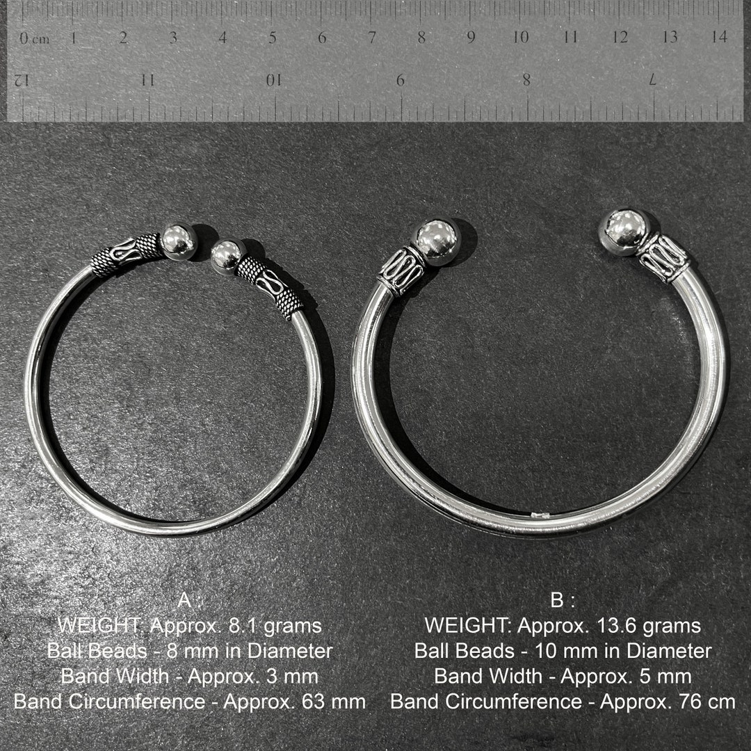 BALI BALL Cuff Braceletbbali Ball Cuff Braceletbali Ball Bangle Braceletsolid 925 Sterling