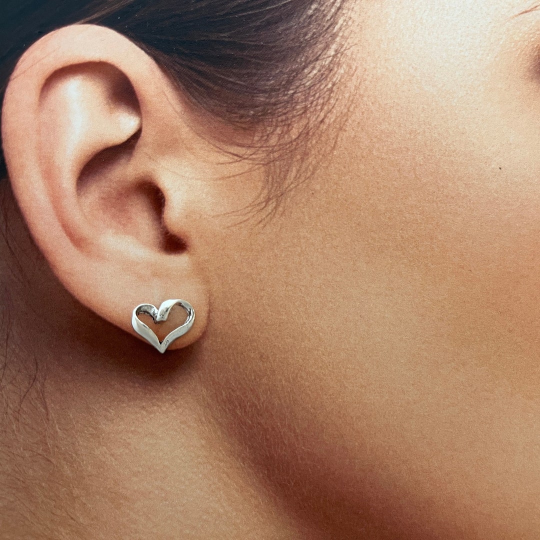 [HAESOOL] 925Silver☆Mini heart one-touch Earrings 925silver] Bubble Heart One Touch Earrings – MYSOUL @inthewood