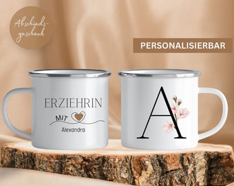 Educator farewell gift "educator with heart" farewell gift educator gift personalized mug, childminder, midwife gift