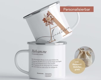 Midwife Gift Thank You Mug, Personalized Midwife Gift, Gift for Midwife with Letter and Name, Eucalyptus