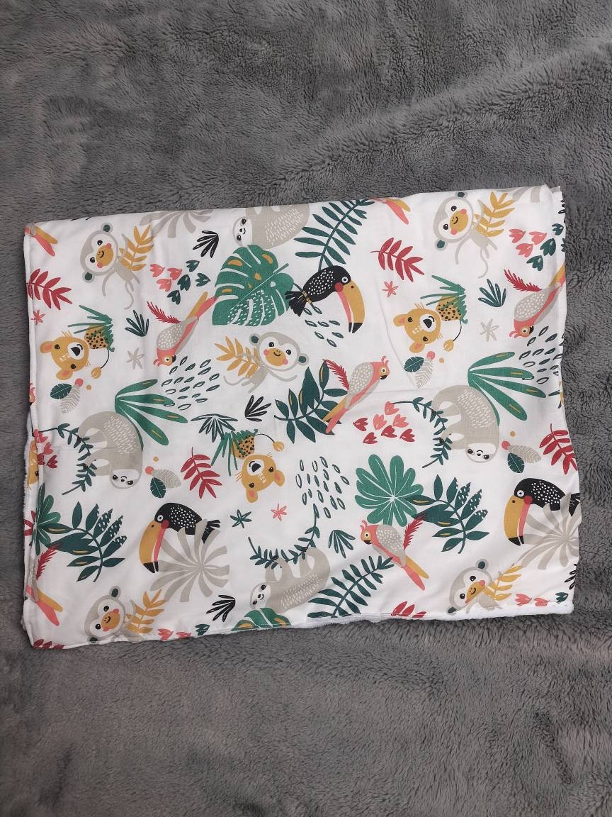 Couverture Bébé Minky/Couverture Hiver Chaude Plaid Jungle Forêt