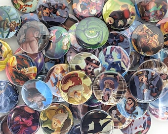 Disney Lorcana button pins 1.75 inch pinback button set random assorted booster pack | Made from real Lorcana TCG.