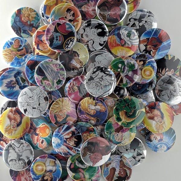 Dragon Ball TCG Button Pins: Random Anime Booster Pack 1.75 inch