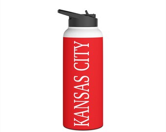 Kansas City Double-wall Stainless Steel Water Bottle, Standard Lid