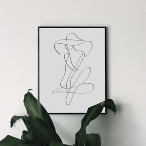 Line Art Woman, Minimalist Wall Art, Female Poster, Body Line Drawing, Modern Printable Art, Digital Download, One Line Art, Home Decor