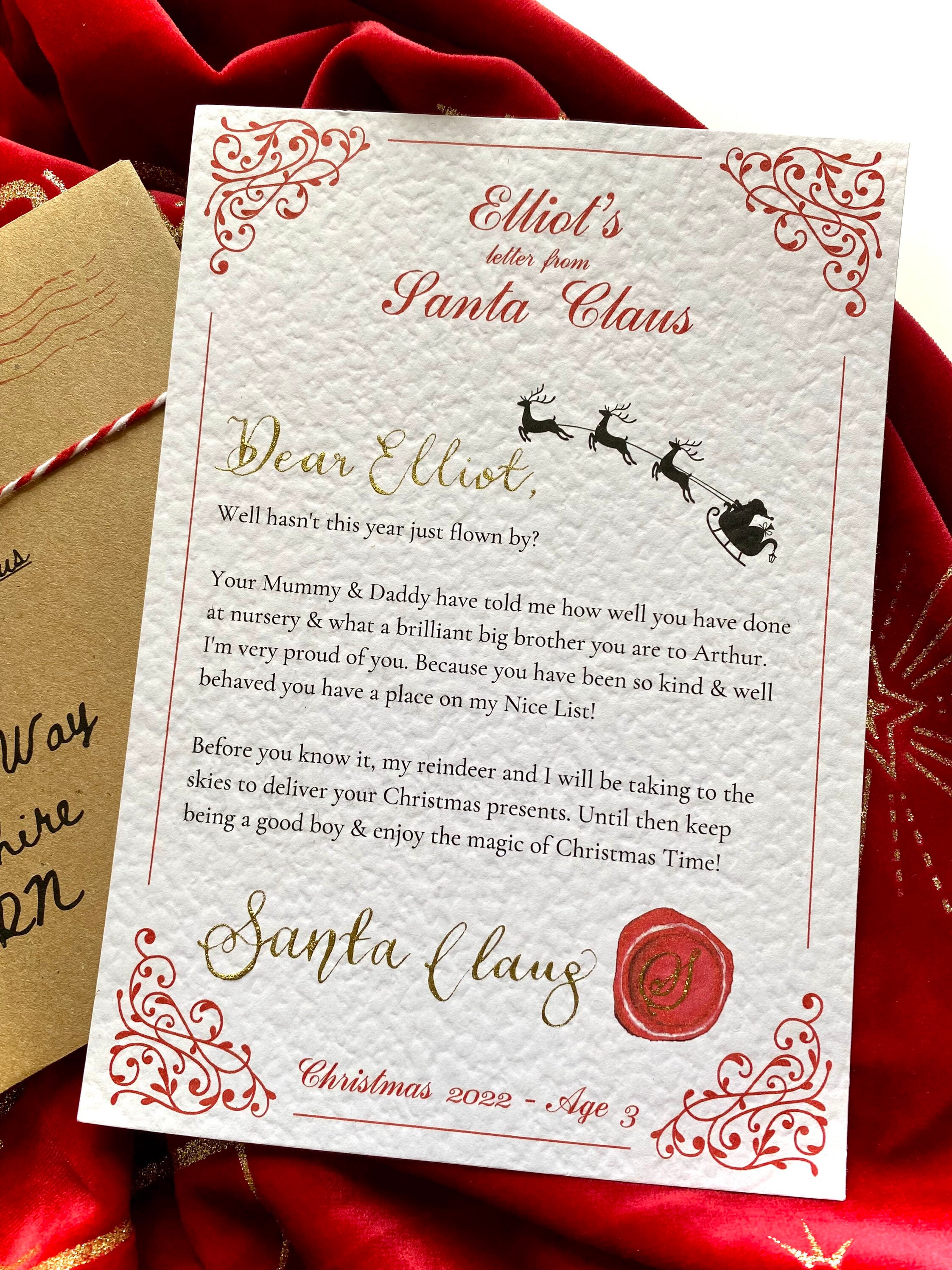 Personalised Letter From Santa Letter From Father Christmas Etsy UK