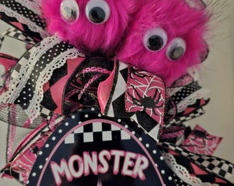 Handmade monster swag wreath