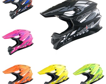 1Storm Motocross Adult Helmet Downhill Mountain Bike Helmet BMX MX ATV Dirt Bike Storm Style HF803